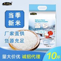 源頭廠家雪鄉(xiāng)珍珠米5kg 黑龍江農(nóng)家東北大米10斤新米食堂采購粳米
