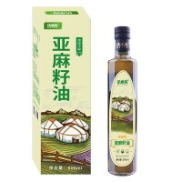 內(nèi)蒙古真冷榨亞麻籽油廠家批發(fā)500ml純亞麻子食用油麻油亞麻油