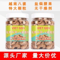 越南平陽八婆腰果A180鹽焗炭燒腰果仁帶皮紫衣罐裝散裝堅果干批發(fā)