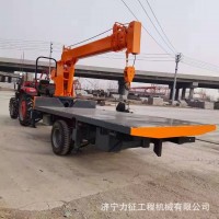 多用途15噸平板拖拉機(jī)隨車吊農(nóng)用大型平板車自備吊360度旋轉(zhuǎn)