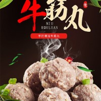 潮汕牛肉丸Q彈爆汁牛筋丸 火鍋燒烤關(guān)東煮肉丸子廠家批發(fā)直銷500g