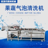 蘆筍清洗機 氣泡沖浪噴淋洗菜機 筍類蔬菜加工大型清洗機商用