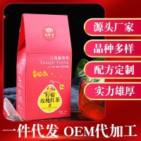檸檬玫瑰紅茶4g*10袋OEM貼牌定制加工水果味茶一件代發(fā)玫瑰檸檬茶