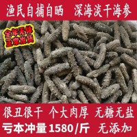 自曬長島淡干海參干貨山東煙臺非大連遼參刺參50g-500g散裝選禮盒