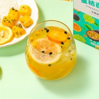 金桔百香果茶蜂蜜凍干檸檬百香果茶夏季網紅水果茶廠家一件代發(fā)