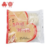 揚州特產(chǎn)三和四美鮮肉包80g×4只速凍包子早餐面食點心袋裝320g熟