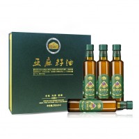 廠家直供，蒙谷香有機亞麻籽油禮盒250ml*4，冷榨初榨脫蠟內(nèi)蒙產(chǎn)