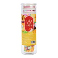 金桔檸檬百香果茶冷泡水果杯中茶一次性隱茶杯組合型婚慶接待茶杯