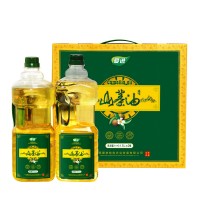 江西特產(chǎn) 山茶籽油 壓榨食用油山茶籽油年貨1.5L*2 禮盒裝