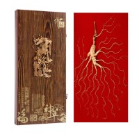 東北長白山人參禮盒 木質(zhì)龍牌山參禮盒 吉林特產(chǎn)林下參帶盒送禮袋