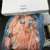 法羅群島新鮮三文魚肉帶骨魚排三文魚骨30斤/件食堂餐飲燒烤香煎