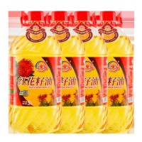 紅花籽油新疆紅果實物理壓榨A級綠色食品植物健康食用油4瓶*5L