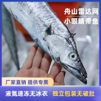 舟山東海雷達網(wǎng)帶魚眼睛新鮮液氮冷凍野生刀魚油帶魚包裝整箱批發(fā)