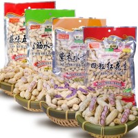 龍巖花生帶殼紫衣水煮花生米【野山好】454g堅果炒貨五香蒜味花生