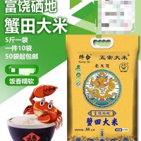北大荒富硒蟹田東北五常大米5斤裝商用批發(fā) 新米真空裝農(nóng)產(chǎn)品直銷