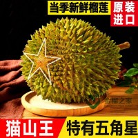 馬來(lái)西亞貓山王榴蓮帶殼d197榴蓮果肉批發(fā)正宗進(jìn)口水果順豐包郵