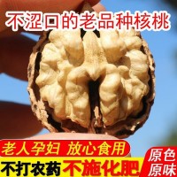 核桃批發(fā)2023云南薄殼紙皮大核桃仁原味古樹生黑桃廠家批發(fā)