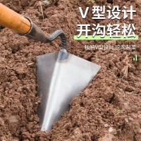 鋤頭挖地開(kāi)溝鋤挖溝擁壟尖頭鋤開(kāi)荒鏟松土園藝除草農(nóng)具三角鋤起壟