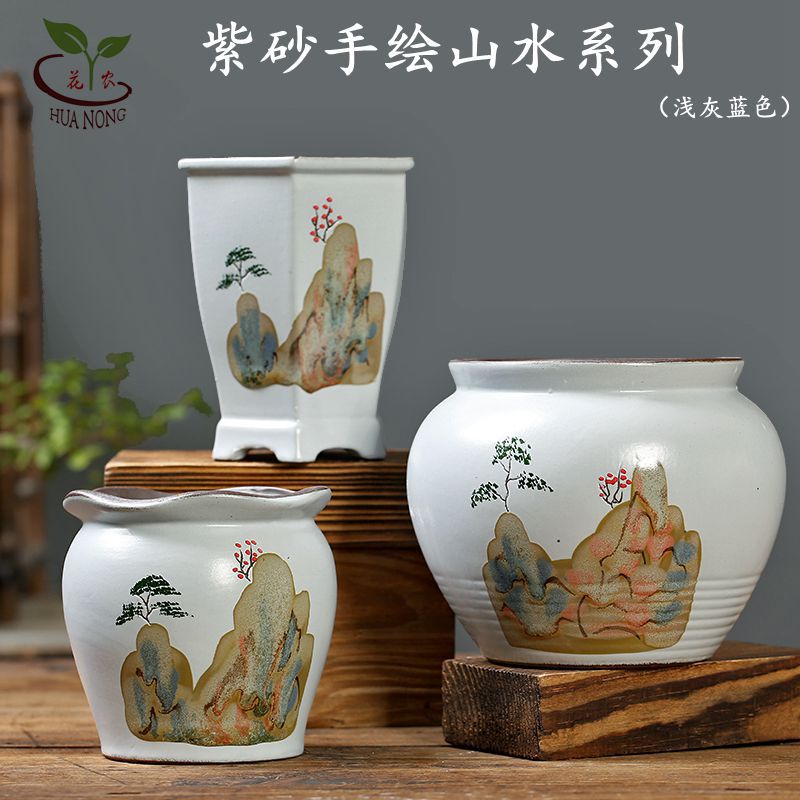 紫砂手繪山水系列-組圖