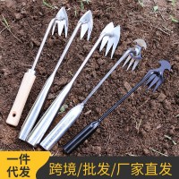 鋤頭除草神器拔草耙子連根野菜鏟子多功能不銹鋼除草工具園 藝松土