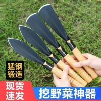 錳鋼園藝除草木柄小鏟挖蔥蒜小鏟子盆栽松土花鏟戶外挖野菜神器