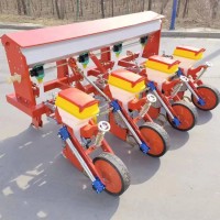 拖拉機(jī)使用玉米播種機(jī)四行玉米播種機(jī) 滴灌鋪膜施肥一體機(jī)