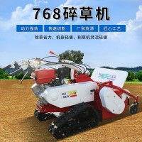 768除草機(jī) 汽油手扶自走式割草機(jī) 草坪碎草機(jī) 果園履帶式 割草機(jī)