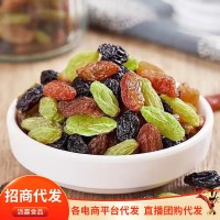 四色葡萄干新疆葡萄干批發(fā)500g 混合黑加侖紅香妃樹(shù)上黃綠葡萄干