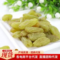 新疆特產(chǎn)綠香妃葡萄干批發(fā)代發(fā)500g 新貨吐魯番無(wú)核綠提子葡萄干