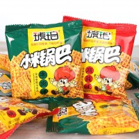 琥珀小米鍋巴零食小包麻辣味袋裝 小吃散裝批發(fā)膨化食品一袋5斤
