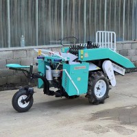 小型單行玉米收割機(jī) 柴油電啟動(dòng)25馬力山地玉米收獲機(jī) 二次扒皮