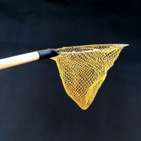 水產(chǎn)魚撈養(yǎng)殖賣魚海鮮餐圍蝦館不銹鋼編織網(wǎng)兜細(xì)小眼密木柄把抄網(wǎng)