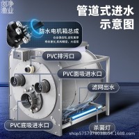 戶外魚池過濾器水循環(huán)過濾系統(tǒng)半沉式轉鼓過濾全自動轉鼓微濾機