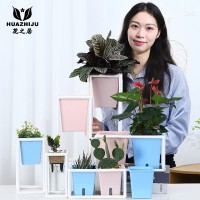 塑料花盆創(chuàng)意個性懶人自動吸水方形綠蘿多肉植物綠植小號網(wǎng)紅北歐